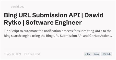 Image result for How to Use Bing URL Submission API