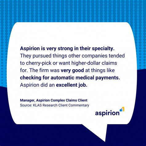 Aspirion claims client praised by KLAS | Aspirion posted on the topic ...