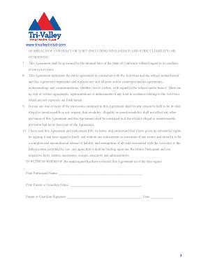 Fillable Online TVTC Kids' Club Release of Liability Fax Email Print ...
