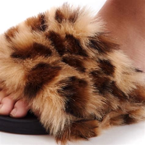 Hamster London Fur Sliders Leopard 38 Multicolour 16Y+