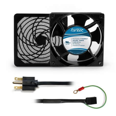 Gardtec CAB803 120 mm Cabinet Cooling Fan Kit, Fan, filter, Cord 230V ...