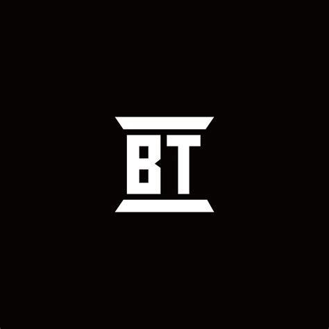 bt logo monogram con plantilla de diseños de forma de pilar 2963756 ...