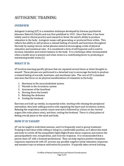 Image result for Autogenic Muscle Relaxation Script