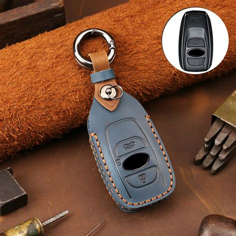 Great luck cow hide Car Key Case Protector Remote Smart Key Cover Fob ...