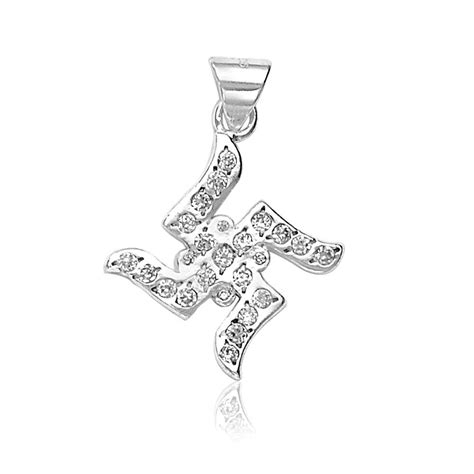 Buy Taraash 925 Sterling Silver CZ Swastik Pendant Gifting for Men and ...