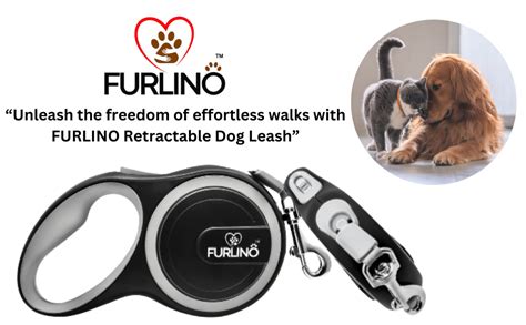 Furlino Retractable Dog Leash For Dogs With Dog Collar-Upto 15Kg- 10 ...