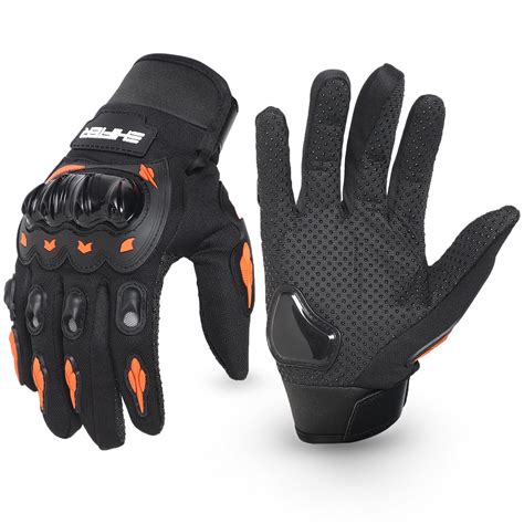 SHIFTER Full Finger Bike Gloves Hard Knuckle Motorcycle Bike Riding ...