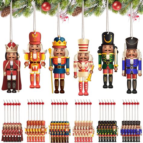 Amazon.com: Thyle 48 Pcs Christmas Nutcracker Ornament Set African ...