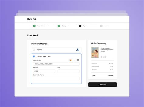 Daily UI #002 - Checkout page by Rachel Tan on Dribbble