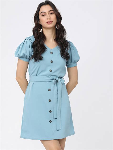 Tokyo Talkies Blue A-Line Dress - Price History