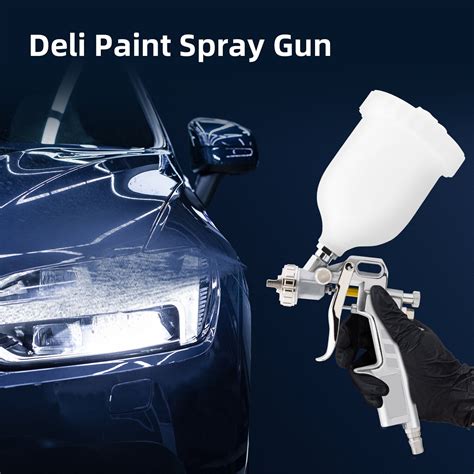 Deli Professional Auto Painter Spray Gun, Gravity Feed, 600CC, 1.5mm Nozzle for Cars - Walmart.com