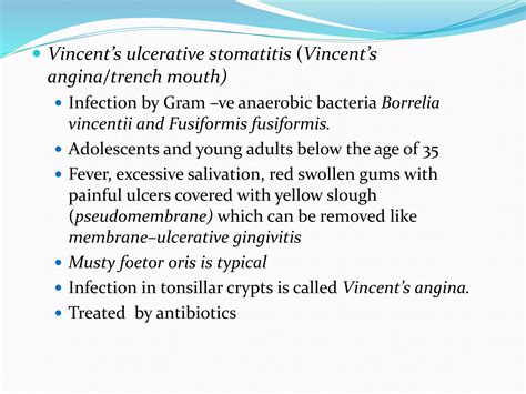 Antibiotics For Trench Mouth