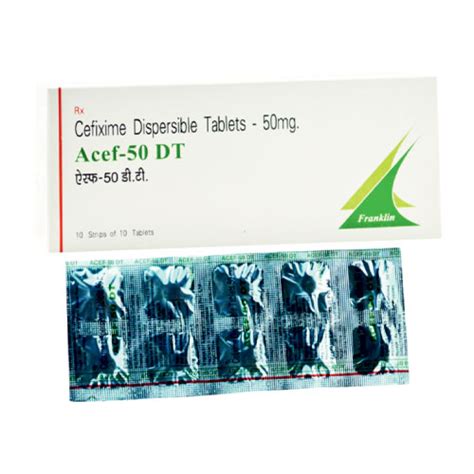 Acef -50 DT Tablets Franklin Laboratories India Pvt. Ltd.