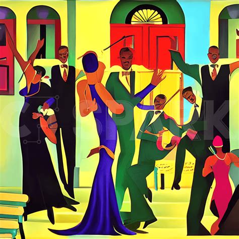 Jazz Wealthy Harlem Renaissance Art · Creative Fabrica