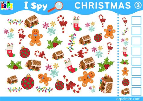 Printable Christmas I Spy Game | Rossy Printable