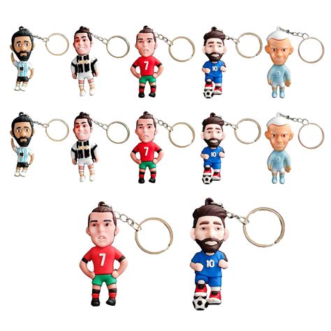 Birthday Popper 12 Pcs Football Players Theme Keychains as Birthday ...