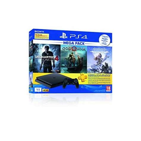 Sony PS4 1 TB Slim Console (God of War, Uncharted 4, Horizon Zero Dawn ...