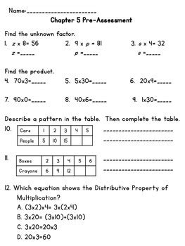 3rd Grade Go Math Chapter 5 Test 的图像结果