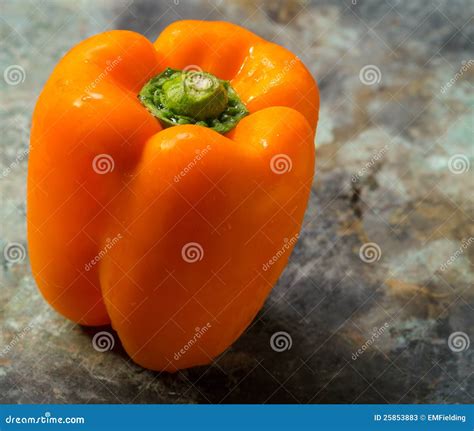 Fresh Orange Bell Pepper stock image. Image of garden - 25853883