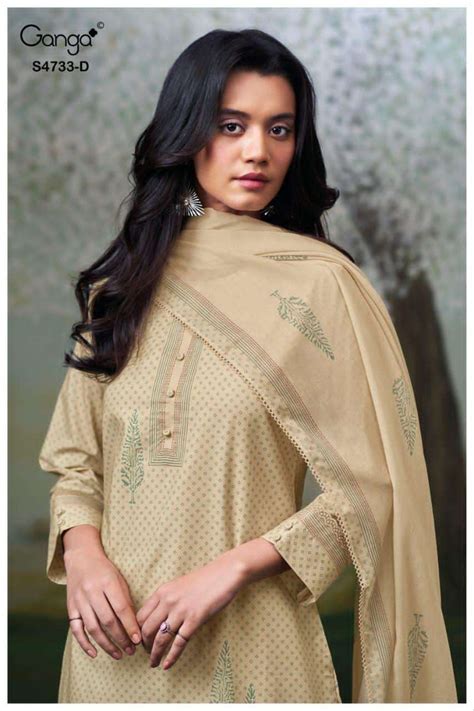 Ganga Fashion Nivellea 4733 Premium Cotton Dress Material - Amrah Wholesale