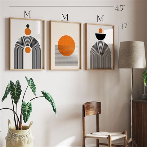 Minimalist Geometric Wall Art Set of 3 for Office Wall Decor – Nook At You