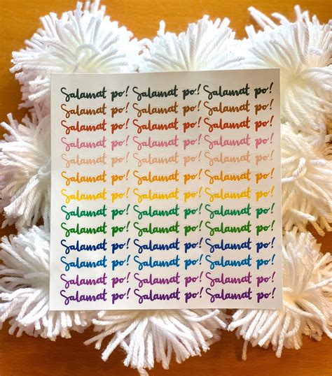 Filipino Thank-you Salamat Po! Stickers [filipino Stationery, Tagalog ...