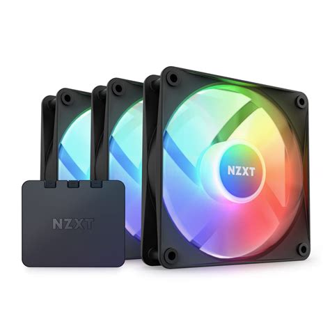 NZXT F120 RGB Core 120mm Hub-mounted RGB Triple Pack Case Fan - Black ...