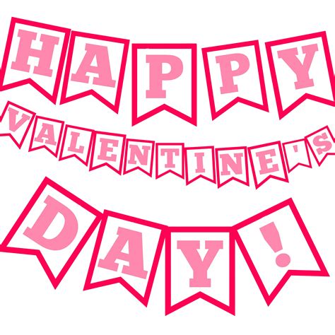 Free printable banner for valentines, Download Free printable banner ...