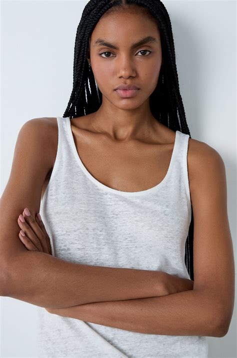 Débardeur 100% lin JOSIE ECRU - ETAM