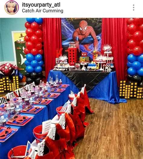 Spider-Man Theme Birthday Party | Spiderman birthday party decorations ...