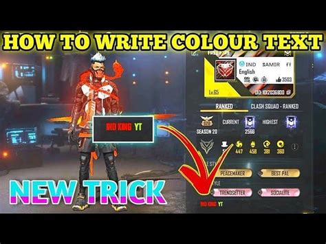 How to make add colourful Free Fire MAX signatures in 2022: Colour ...