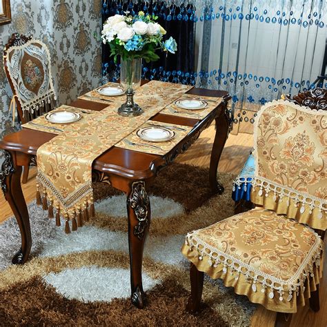 Buy NYSMXF Gold Placemats for Dining Table Set of 6 Table Runner Luxury ...