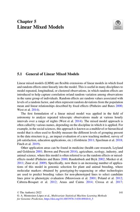 Linear Mixed Models 的图像结果