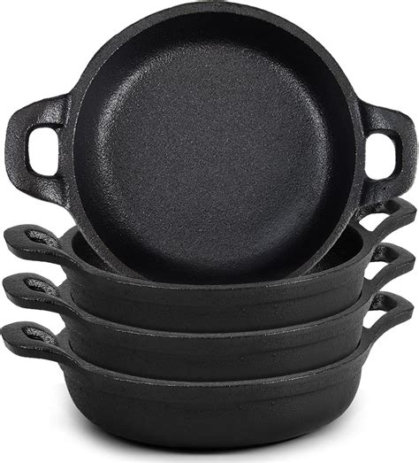 Amazon.com: Ziliny Mini Cast Iron Skillets 5 x 5 x 1.3 Inch Cast Iron ...