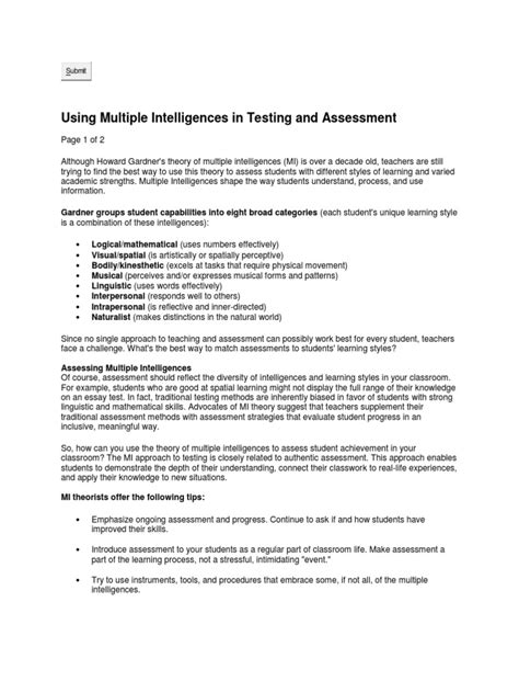 Multiple Intelligence Chart 的图像结果