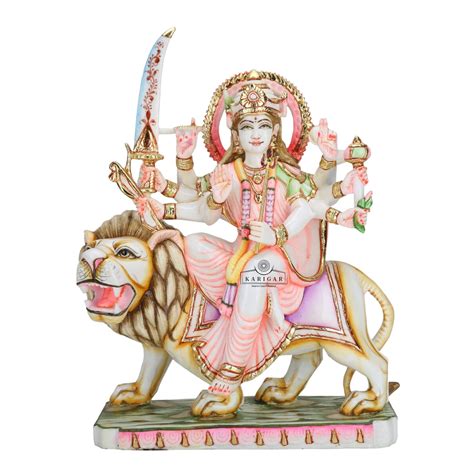 Buy Durga Statue Large Marble Durga Murti Shaila Putri Kali Sculpture ...