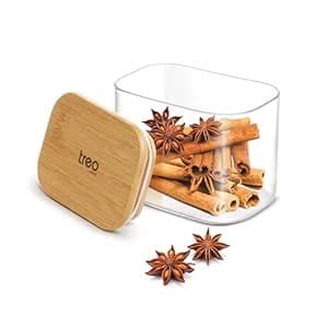 Buy Treo By Milton Recto Kitchen Storage Jar with Airtight Wooden Lid ...