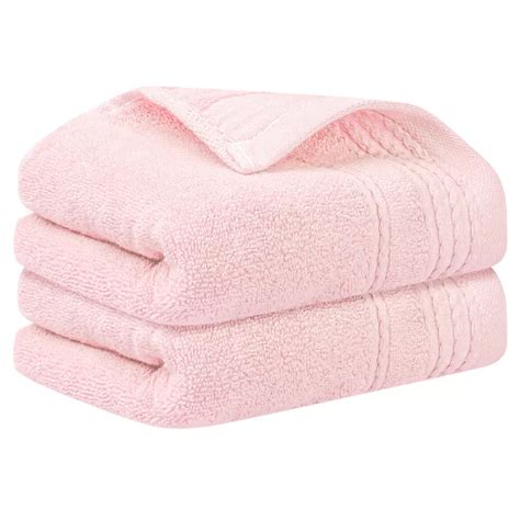 2 Pack Striped Pattern Hand Towels Set, Comfort and Quick Drying Towel ...