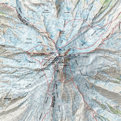 My new map of routes to the summit of Mt. Hood : r/Mountaineering