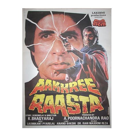 AAKHREE RAASTA : Bollywood original movie poster 1986 Amitabh Bachchan ...