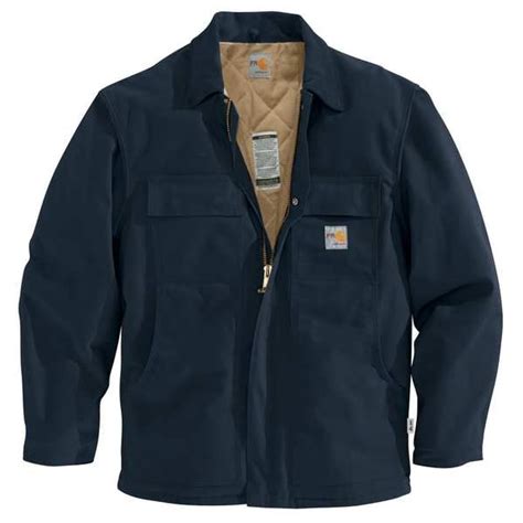 Carhartt FR Coat, 54.3 cal/sq cm, L, 13 oz 100% Cotton, Hook-and-Loop ...