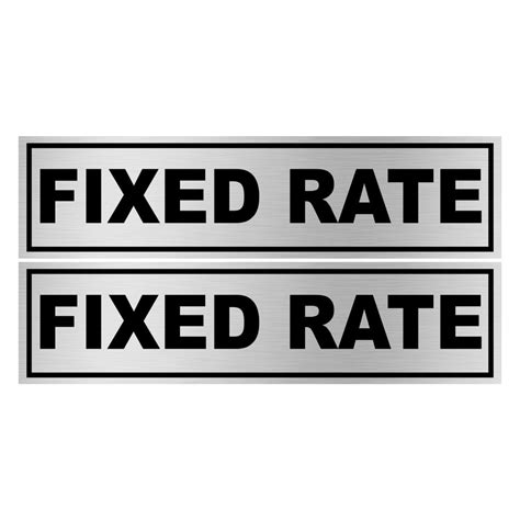 Komstec Fixed Rate Sign Board For Shop, Small Store 8x2 Inches 2Pcs ...