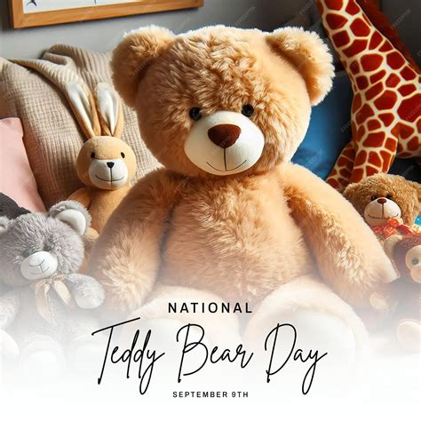 National Teddy Bear Day United States social media post banner poster ...