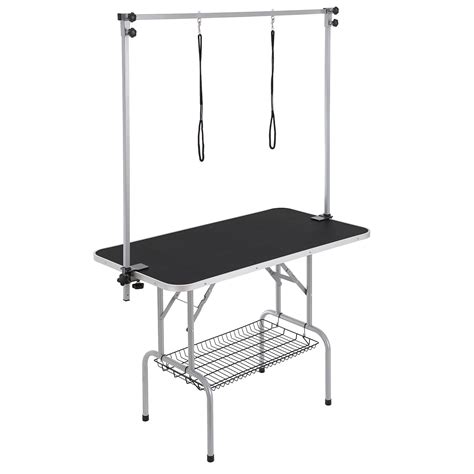 VEVOR Pet Grooming Table Two Arms with Clamp, 46'' Dog Grooming Station ...