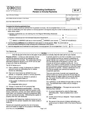 Fillable Online Withholding Certificate for Pension or Annuity Payments ...