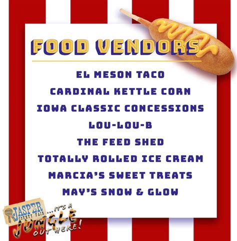 Food Vendors 2023 by Jasper County Fair