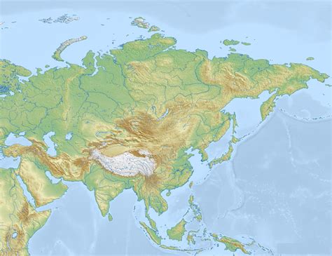 9 Free Detailed Printable Blank Map of Asia Template in PDF | World Map With Countries