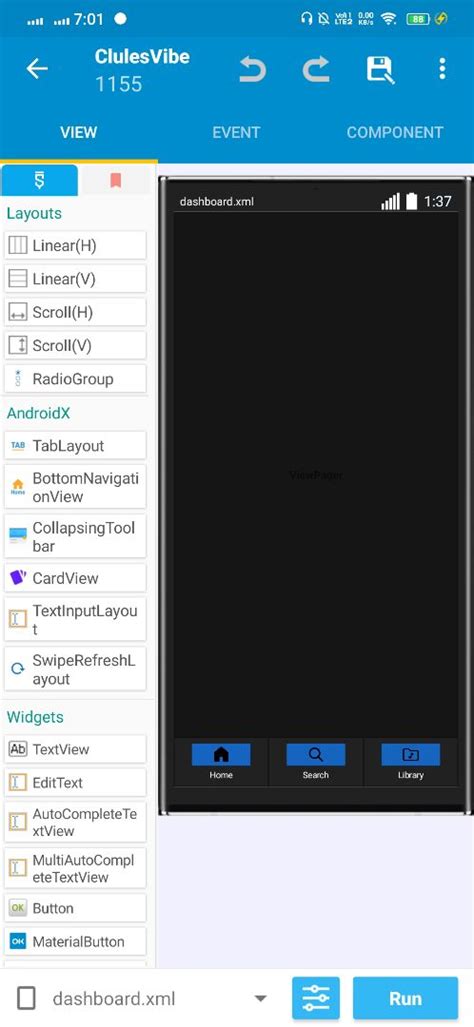 Sketchub • Custom Bottom Navigation