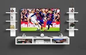Woodcart Enterprises Wall Mounted MDF wood TV Unit with Shelves MDF ...
