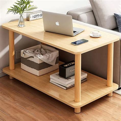 Amazon.com: MKYOKO Boho End Table with 2tier Storage Shelf, Side Table ...